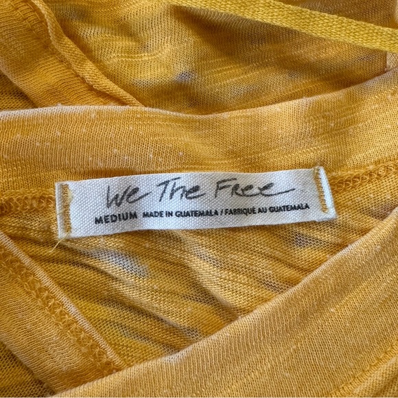 Free People We the Free Viola Flowy Oversized Tee Bright Mango Orange Size Med - Picture 9 of 12
